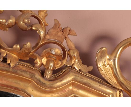 Coppia di splendide specchiere italiane venete del 1700 dorate foglia oro