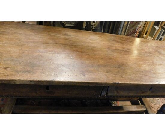 TAV276 - Tavolo napoletano in legno, epoca '600, cm L 186 x H 80 x P 74