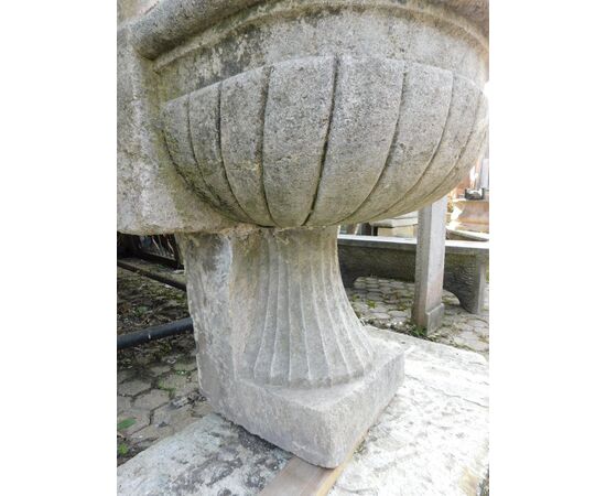 DARS535 - Fontana in pietra, epoca '800, cm L 66 x H 215 x P 85