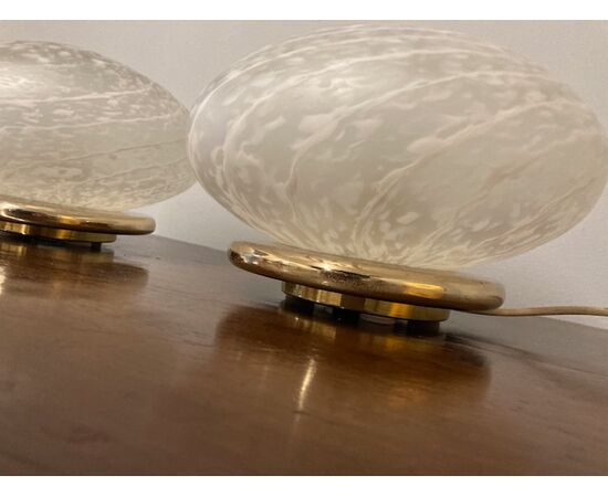 Coppia abat jor anni 70 sfere vetro murano ! vintage modernariato design 