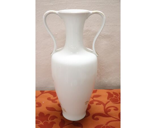 Beautiful hand painted artistic ceramic vase circa 1980     