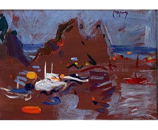 Joan Cruspinera (1945) - Barche sulla spiaggia