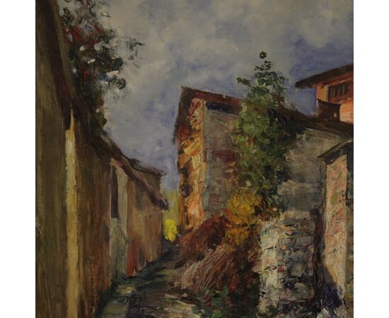 Italian landscape oil painting in Impressionist style