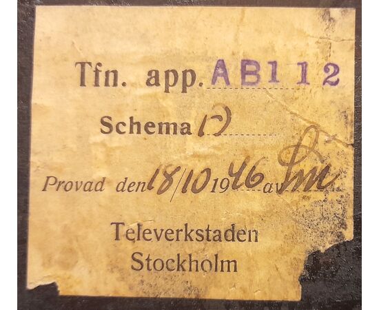 Telefono da tavolo K.Telegrafverkets Verkstad, Stockholm 1910