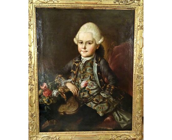 A delightful boy's portrait of Heinrich Adolph von Dittmer (1772)