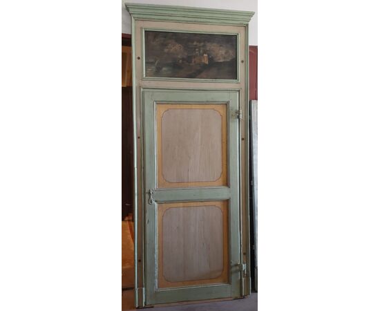 PTL618 - Porta in legno con telaio, epoca '700, cm L 114 x H 280 x P 6