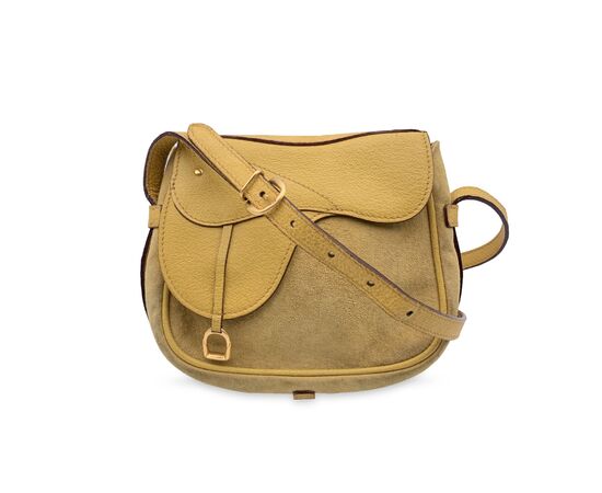 GUCCI Borsa a Tracolla Vintage in Pelle Scamosciata Col. Saddle Bag S