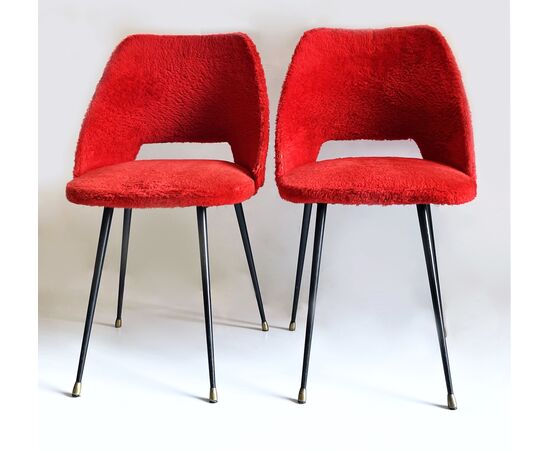 Coppia sedie rosse - 1970