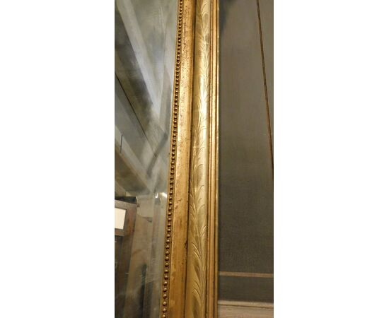 SPECC457 - Specchiera in legno dorato, epoca '800, cm L 95 x H 162
