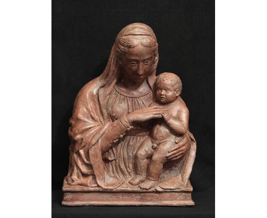 Scultura in terracotta, Madonna con Bambino, Firenze, '500