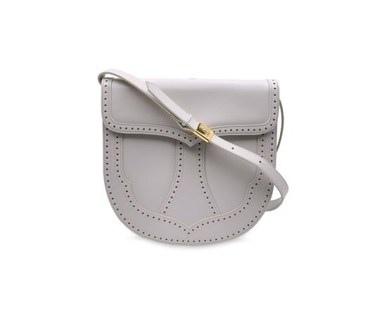 YVES SAINT LAURENT Borsa a Tracolla Vintage in Pelle Col. Bianco M