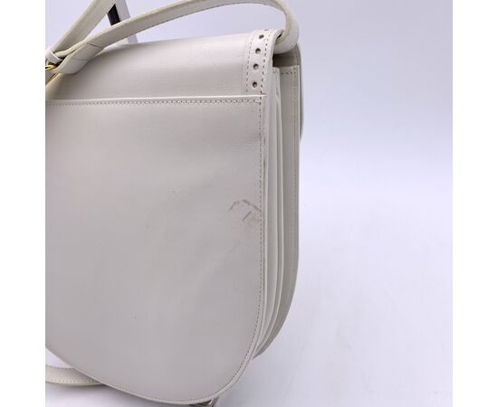 YVES SAINT LAURENT Borsa a Tracolla Vintage in Pelle Col. Bianco M