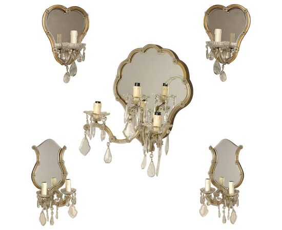 Pair of Murano appliques with mirror     