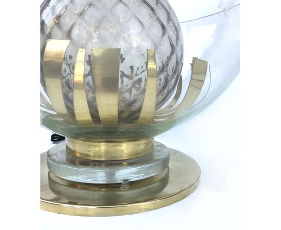 Table lamp - Vintage - glass and brass     