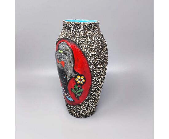 1960s Stunning Lava Vase by Melior. Made in Italy