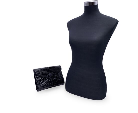 YVES SAINT LAURENT Pochette Vintage in Pelle Lucida Col. Nero S