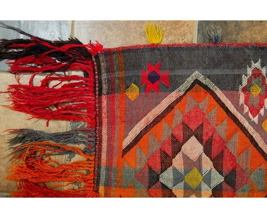 Polychrome &quot;cicim&quot; carpet of old manufacture - n. 1226 -     