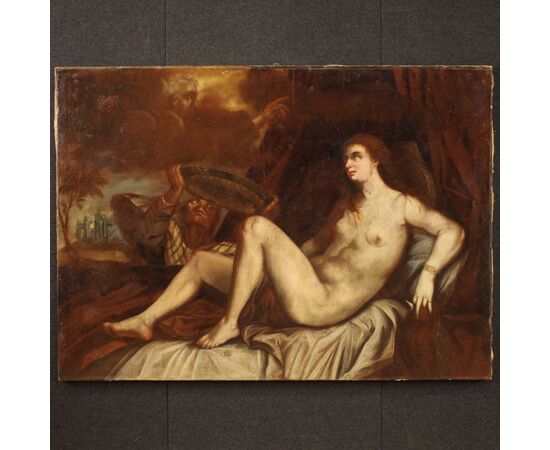 Great mythological painting from 18th century Danae and the Shower of Gold
