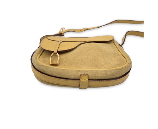 GUCCI Borsa a Tracolla Vintage in Pelle Scamosciata Col. Saddle Bag S