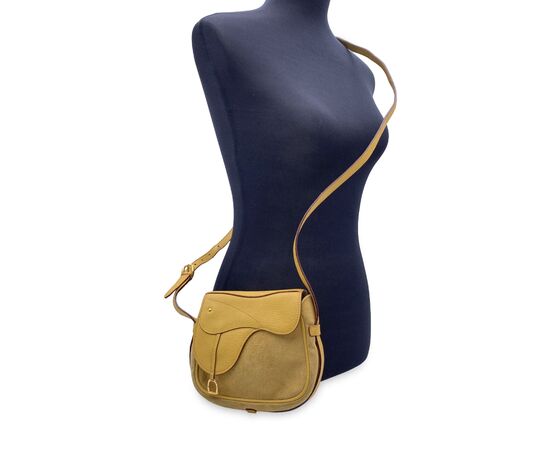 GUCCI Borsa a Tracolla Vintage in Pelle Scamosciata Col. Saddle Bag S