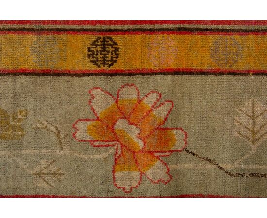 Antique Samarkanda carpet with vases - nr. 1417 -     