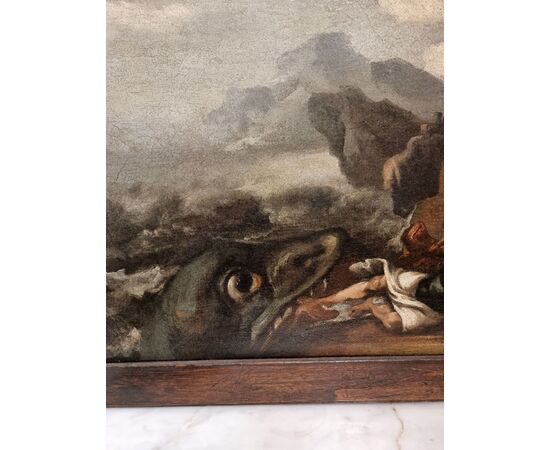 Raro dipinto raffigurante 'Giona sputato dal pesce'