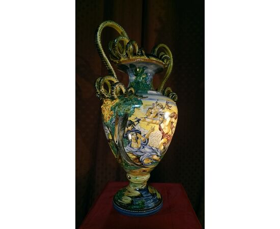 Grande vaso in maiolica dipinta, Colonnata - Sesto Fiorentino