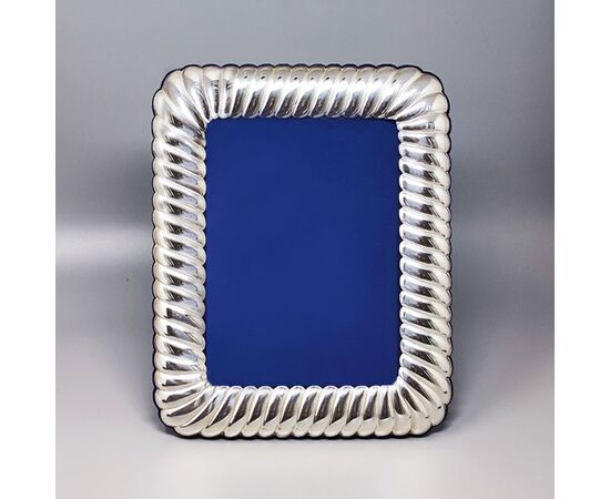 1970s Gorgeous Silver Plated Photo Frame By IB. Made in Italy