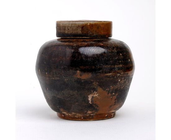 Antico barattolo con coperchio Cinese - O/486 -