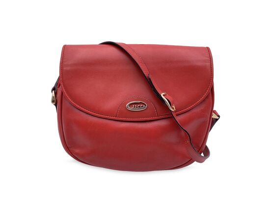 GUCCI Borsa a Tracolla Vintage in Pelle Col. Rosso M