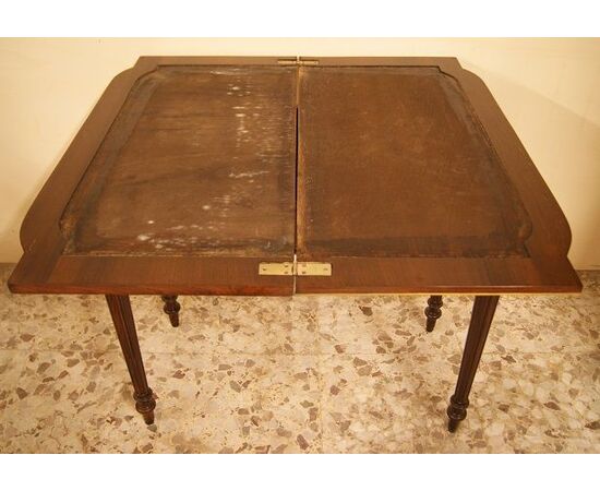 Antico tavolo da gioco consolle francese del 1800 stile Luigi XVI