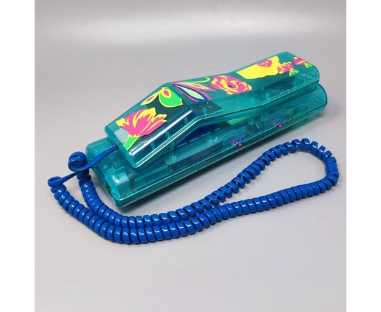 1990s Gorgeous Swatch Twin Phone "Deluxe" With The Original Box. Memphis Style