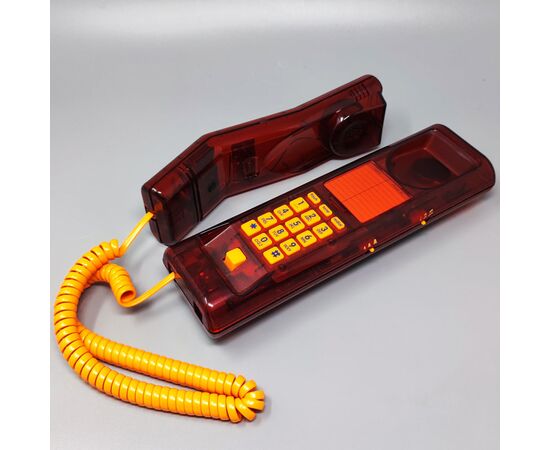 1990s Gorgeous Swatch Twin Phone "Deluxe" With The Original Box. Memphis Style