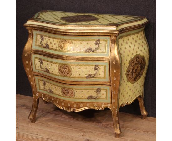 60's Tuscan lacquered and gilt dresser