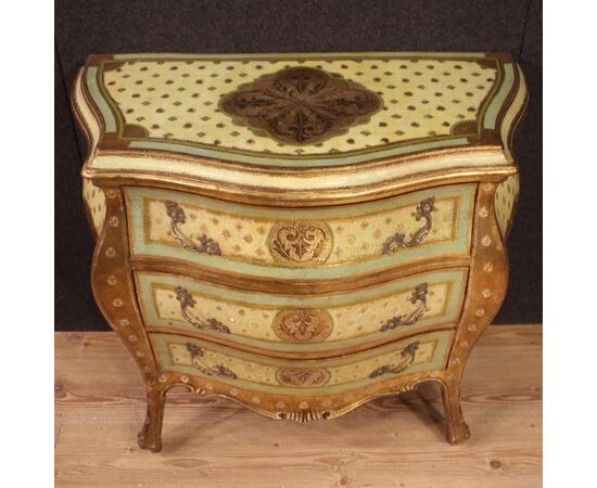 60's Tuscan lacquered and gilt dresser
