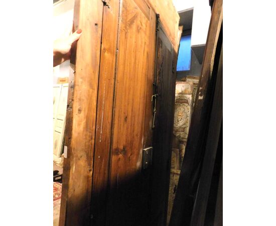 pts480 porta in pioppo restaurata, misura con telaio cm l 105 x h 235 