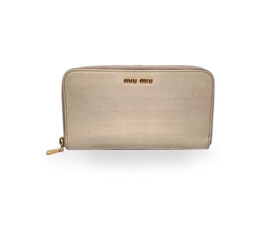 MIU MIU Portafoglio in Pelle Col. Beige n.a. M