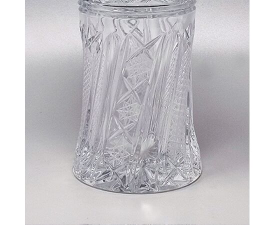 1950s Gorgeous Cut Crystal Cocktail Shaker. Made in Italy