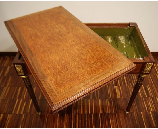 Antico tavolino da gioco francese del 1800 Luigi XVI