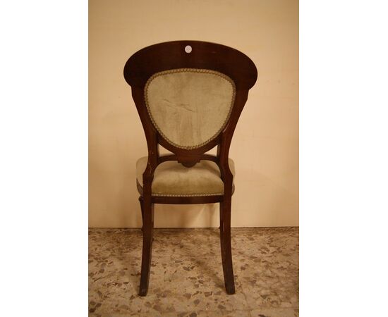 Gruppo di 6 antiche sedie del 1800 stile Vittoriane in mogano 