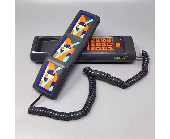 1980s Gorgeous Swatch Twin Phone "Deco" With The Original Box. Memphis Style