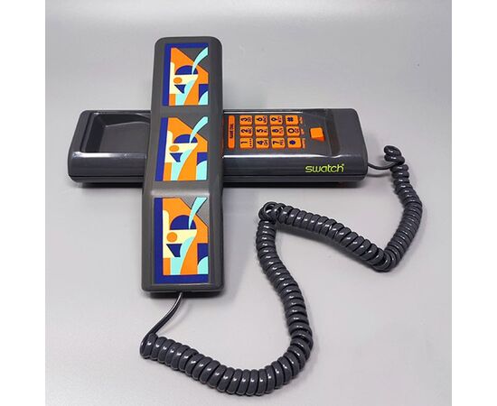 1980s Gorgeous Swatch Twin Phone "Deco" With The Original Box. Memphis Style