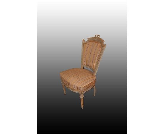 Salotto completo di 11 pezzi divano 6 poltrone 4 sedie francesi del 1800 stile Luigi XVI laccate