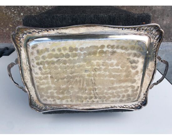 Silver tray from the Liberty period Italy.     