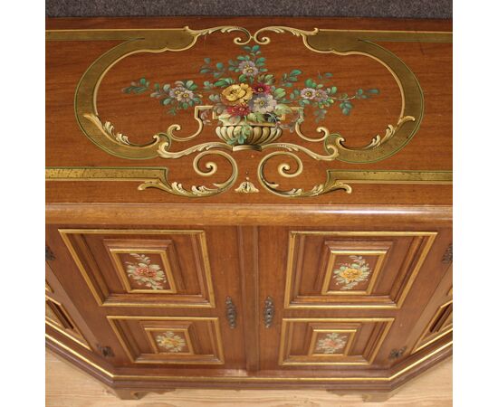 Painted and gilded Italian sideboard