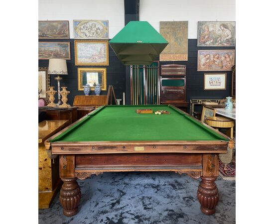 Biliardo "Snooker" completo di accessori "A. Toghill & Co" - Inghilterra XIX sec