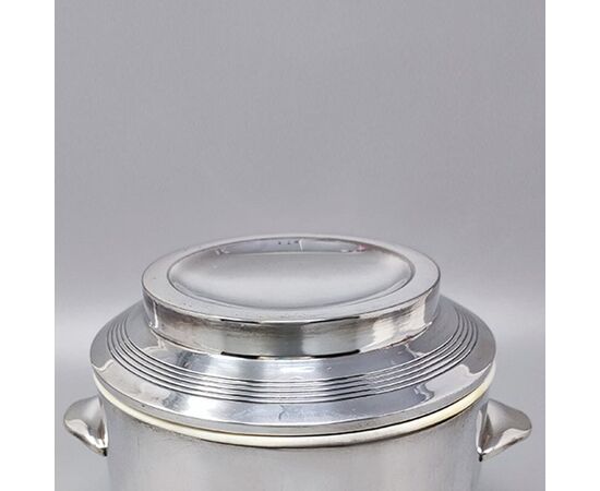 1960s Gorgeous Ice Bucket in Silver Plated. Made in Italy