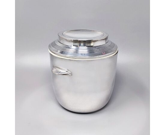 1960s Gorgeous Ice Bucket in Silver Plated. Made in Italy
