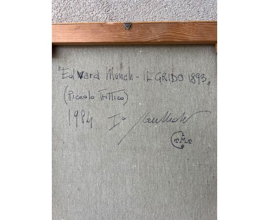“L’urlo”, da Edvard Munch olio su tela anni ‘80