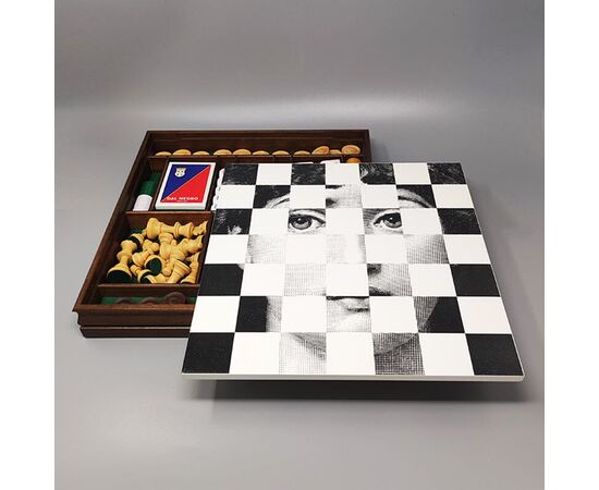 1970s Gorgeous Piero Fornasetti Board Game Set. Made in Italy